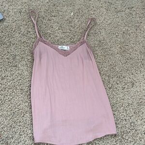 Size XS pink lace and silk tank top from Hollister